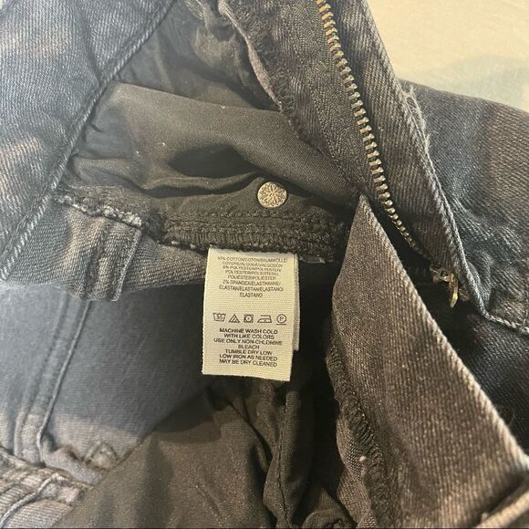 We The Free high waisted raw hem black jeans - Picture 5 of 9